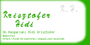 krisztofer hidi business card